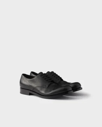 Antiqued Leather Laced Derby Shoes