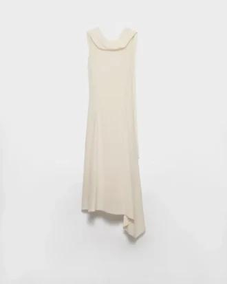 Asymmetrical Satin Crepe Dress