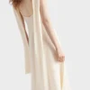 Asymmetrical Satin Crepe Dress