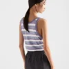 Bayadere Stripe Jersey Tank Top