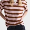 Bayadere Striped Lisle Cotton T-Shirt