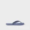 Brushed Leather Flip-Flops