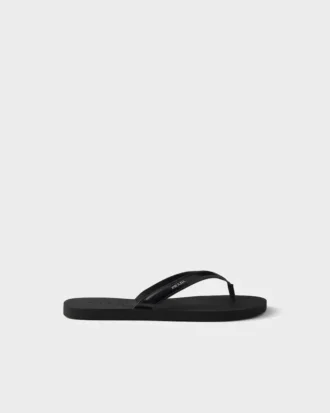 Brushed Leather Flip-Flops