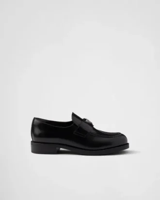 Brushed Leather Loafers