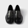 Brushed Leather Loafers