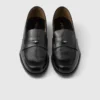 Brushed Leather Loafers
