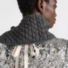 Cable-Knit Wool Collar