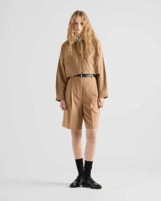 Camel-Hair Blouson Jacket