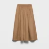 Camel-Hair Circle Midi-Skirt