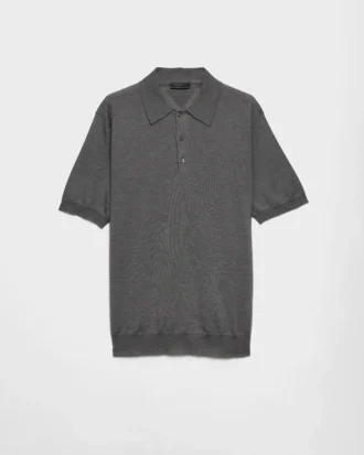 Cashmere and Silk Polo Shirt