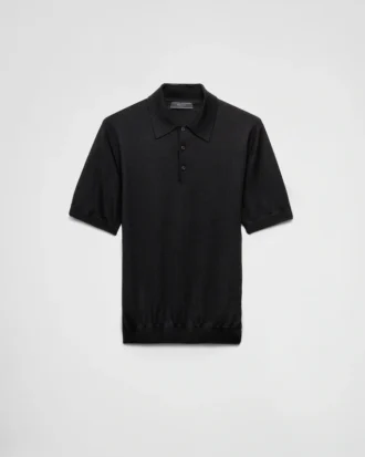 Cashmere and Silk Polo Shirt