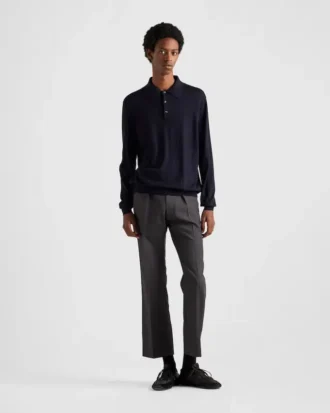 Cashmere and Silk Polo Shirt