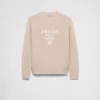 Cashmere and Wool Prada Logo Crew-Neck Sweater