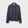 Chambray Denim Blouson Zipper Jacket