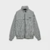 Checked Chambray Blouson Jacket