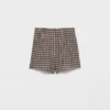 Checked Georgette Shorts
