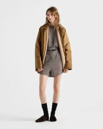 Checked Georgette Shorts