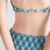 Checked Print Jersey Bikini Bottom