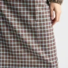 Checked Stretch Georgette Skirt