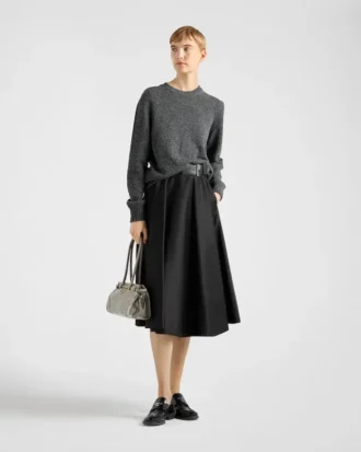 Chino Circle Midi-Skirt