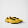 Collapse Re-Nylon and Suede Elasticized Sneakers