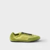 Collapse Re-Nylon and Suede Elasticized Sneakers