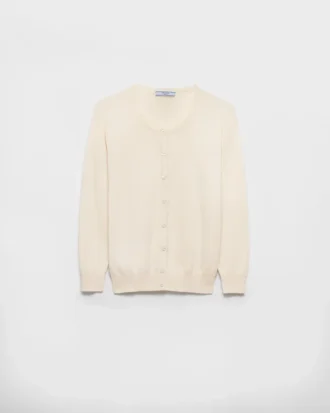 Cotton and Silk Knit Cardigan