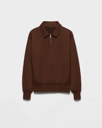 Cotton Fleece Polo Shirt