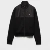 Cotton Fleece Zipper Jacket with Re-Nylon Details