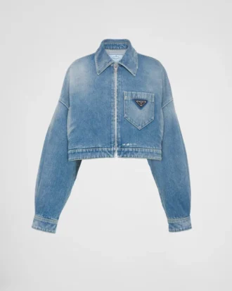 Cropped Organic Denim Jacket