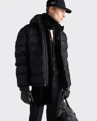 Cropped Re-Nylon Down Jacket