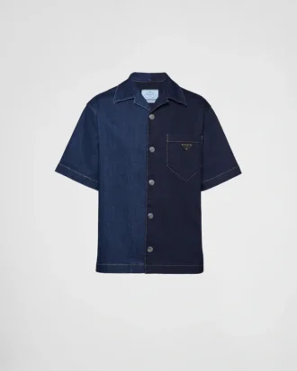 Double Match Washed Denim Shirt