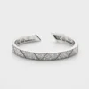 Eternal Gold Bangle Bracelet in White Gold with Pava Diamonds