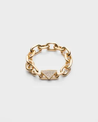 Eternal Gold Chain Bracelet in Yellow Gold with Diamonds