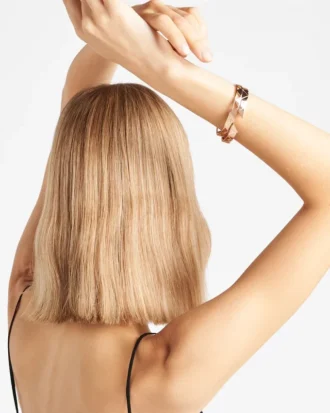 Eternal Gold Cut-Out Bangle Bracelet in Rose Gold