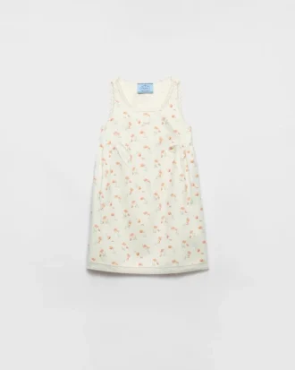 Floral Print Linen Mini-Dress