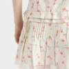 Floral Print Linen Miniskirt