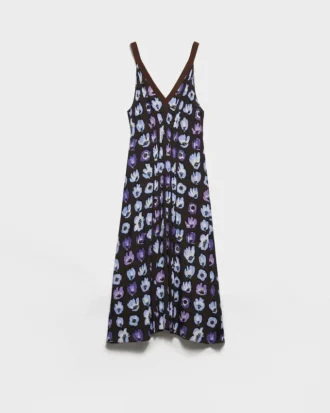 Floral Print Marocain Dress