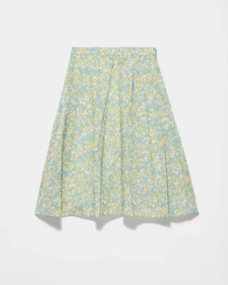 Full Floral Print Re-Nylon Skirt