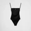 Interlock Knit One-Piece Swimsuit
