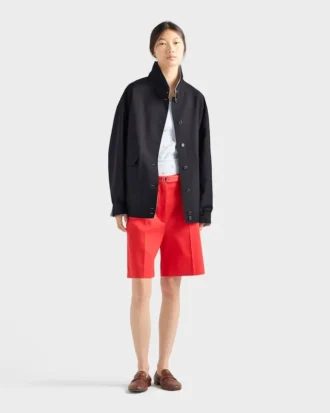 Kid Mohair and Poplin Jacket