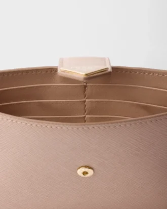 Large Saffiano and Leather Wallet