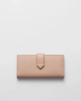 Large Saffiano and Smooth Leather Wallet