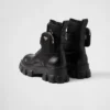 Monolith Brushed Leather and Re-Nylon Boots with Pouch