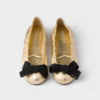 Mordora Nappa Leather Ballerinas with Bow