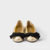 Mordora Nappa Leather Ballerinas with Bow