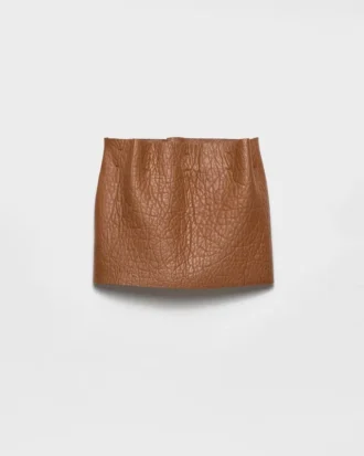 Nappa Leather Mini Skirt