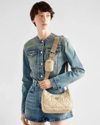 Padded Re-Nylon Shoulder Bag