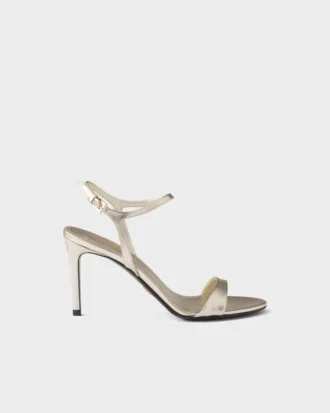 Patent Saffiano Leather Sandals