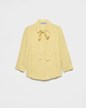 Polka-Dot Satin Shirt